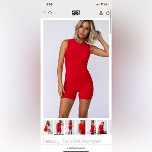 The Foxy Kind Ready To Chill Romper Red